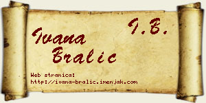 Ivana Bralić vizit kartica